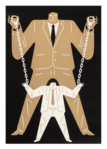 Little Man Big Man / Mueller - Gold van Cleon Peterson, Afdruk te koop op Singulart