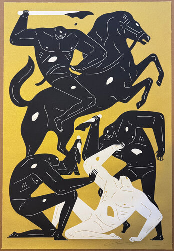Long Live Death - Gold  van Cleon Peterson, Afdruk te koop op Singulart