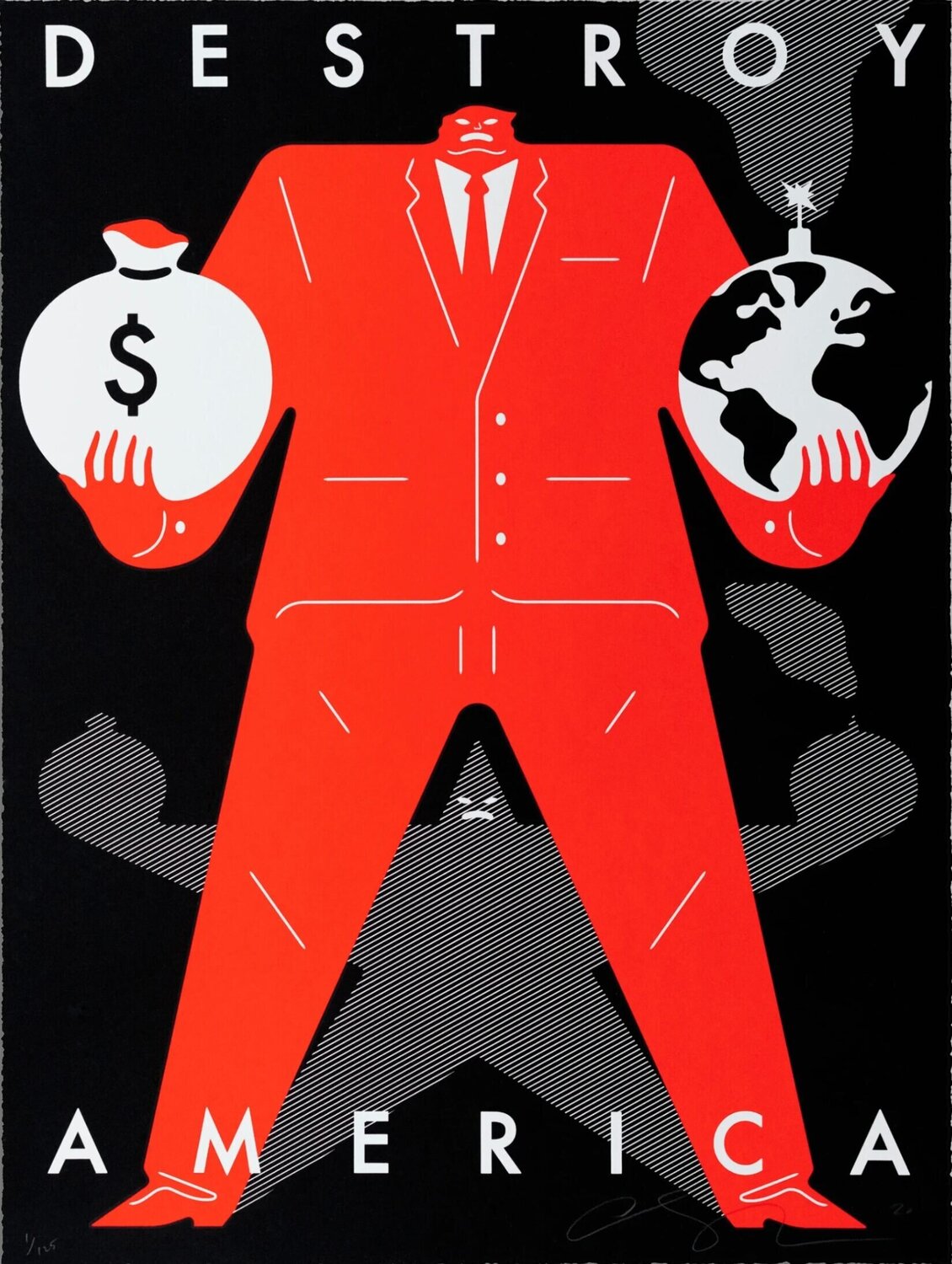 Destroy America - Black Cleon Peterson Afdruk te koop