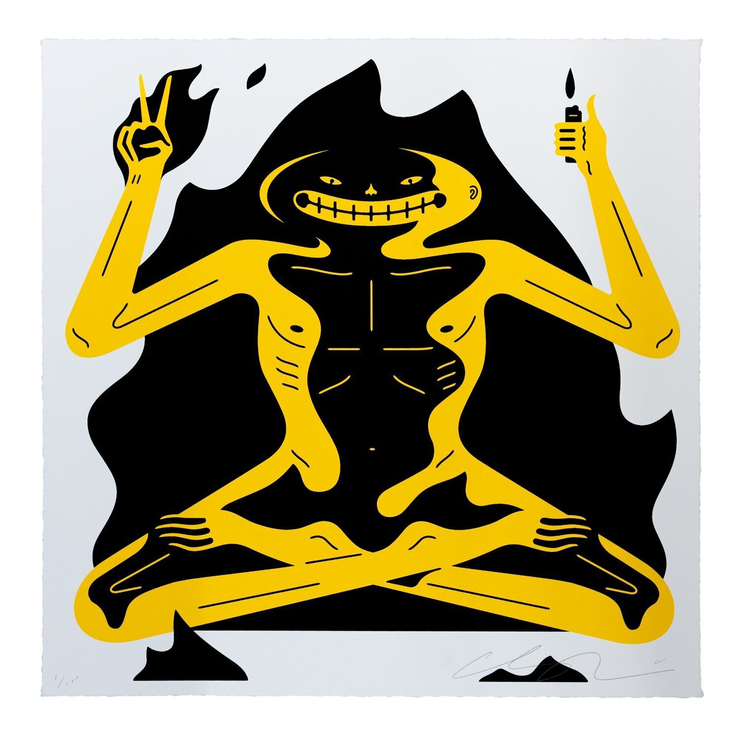Burnout - White Cleon Peterson Afdruk te koop