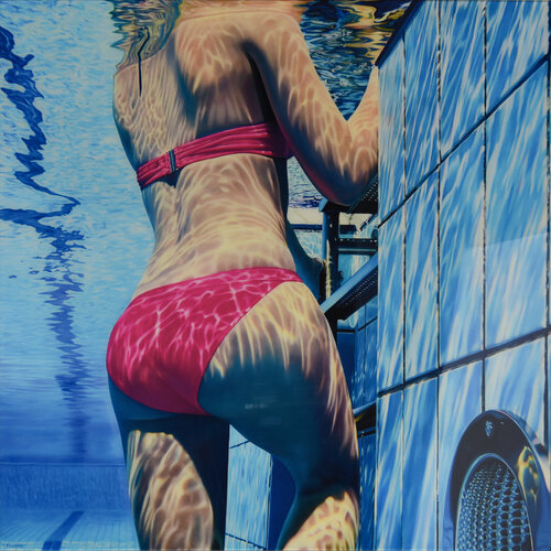 Alu Dibond Druck hinter Plexiglas - Pool No.4 van Jean-Pierre Kunkel, Afdruk te koop op Singulart