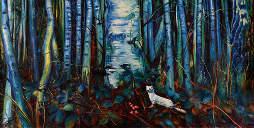 Blaue Stunde par Jean-Pierre Kunkel, Peinture en vente sur Singulart