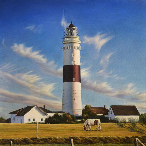 Syltimpression No. 9 - Leuchtturm Kampen van Jean-Pierre Kunkel, Schilderij te koop op Singulart