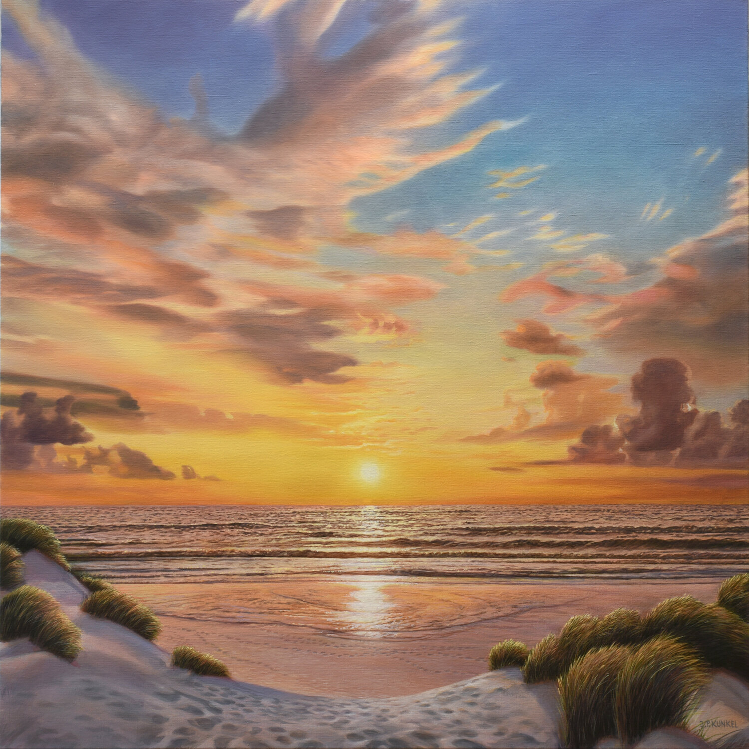 Syltimpression No. 14 - Sonnenuntergang Jean-Pierre Kunkel Originalgemälde zu verkaufen