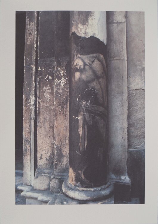 Peinture murale, Christ sur une colonne, Héliogravure Ernest Pignon-Ernest