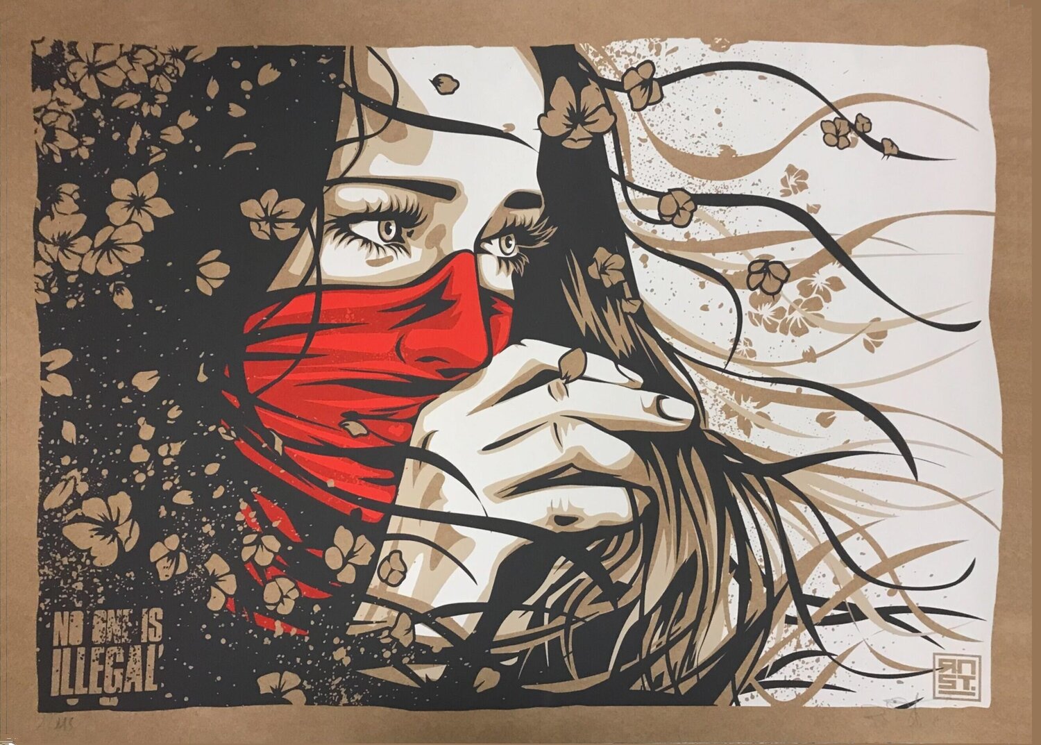 No One is Illegal Ernest Pignon-Ernest Stampa in vendita