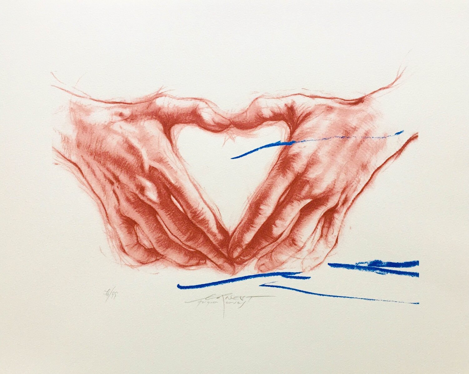 Heart - Art for Peace Ernest Pignon-Ernest Druck zu verkaufen