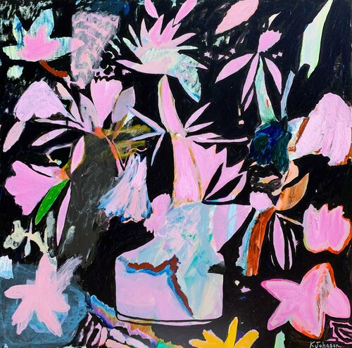 In the Licorice Black Night di Kaitlin Johnson, Pittura in vendita su Singulart
