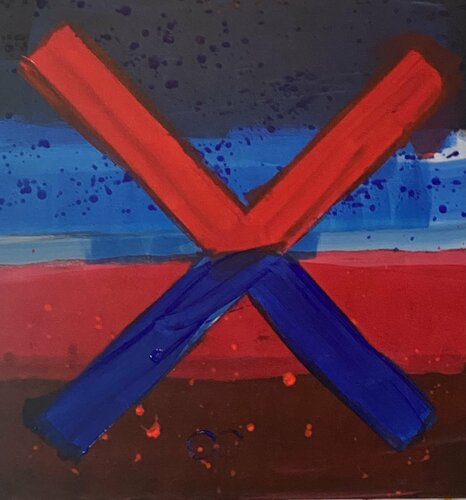 RED X BLUE X von Charlie Patton, Malerei kaufen auf Singulart