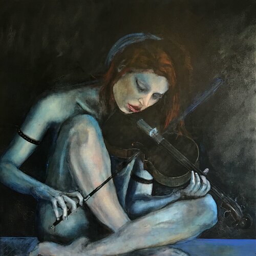The Woman and the Violin von Charlie Patton, Malerei kaufen auf Singulart