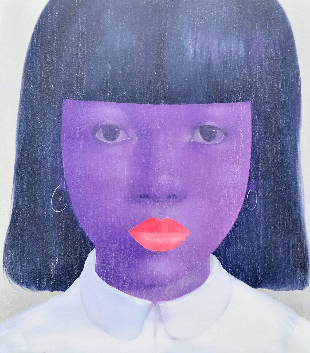 Purple gal Attasit Pokpong Dipinto originale in vendita
