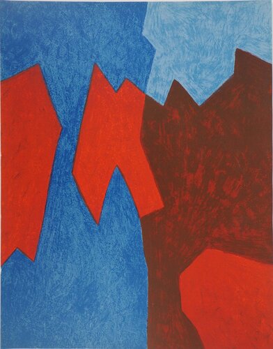 Composition bleue et rouge par Serge Poliakoff, Édition en vente sur Singulart