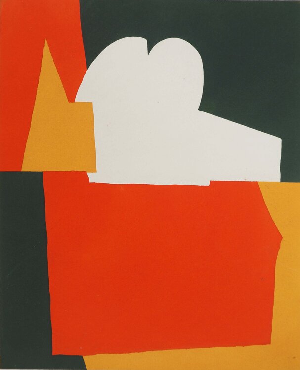 Composition rouge et verte Serge Poliakoff