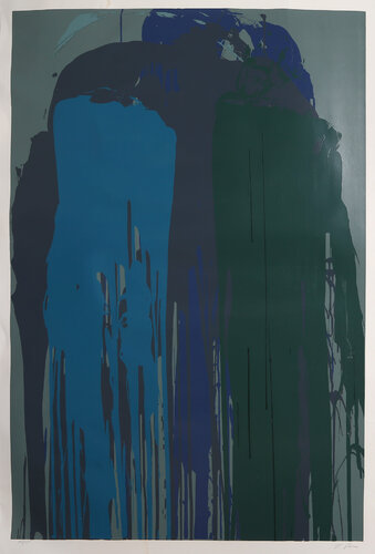 Blue Composition by Larry Poons, Print for Sale on Singulart