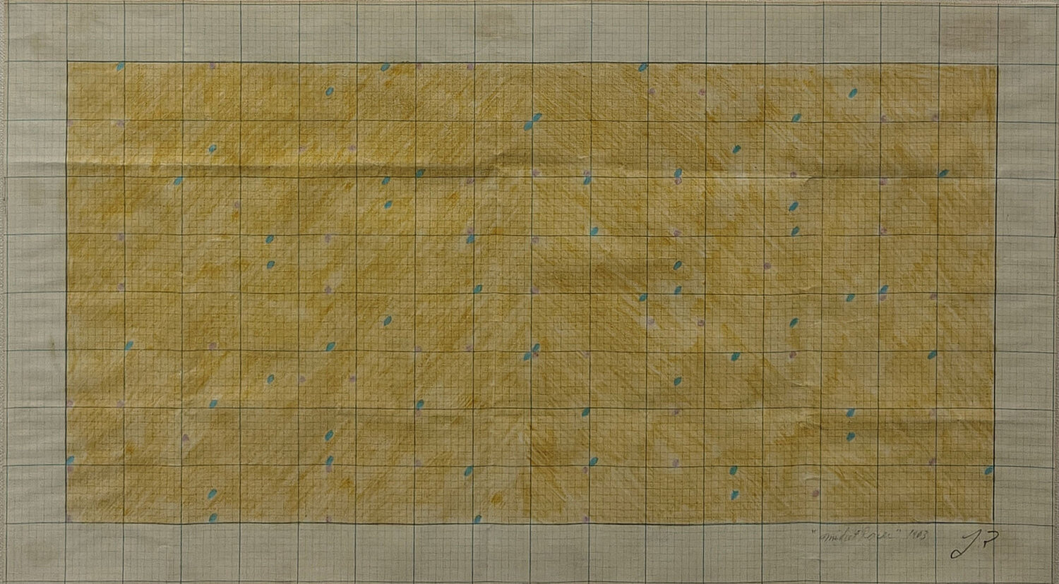 Midget Racer Larry Poons Work on Paper for sale