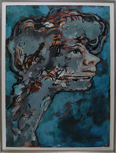 Flora's Profile by René Portocarrero, Painting for Sale on Singulart