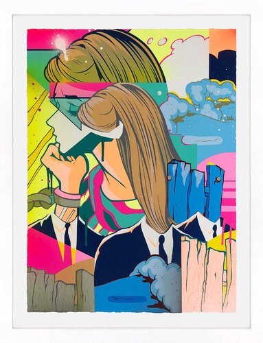 Bound 2 (framed hand embellished screen print) di POSE, Stampa in vendita su Singulart