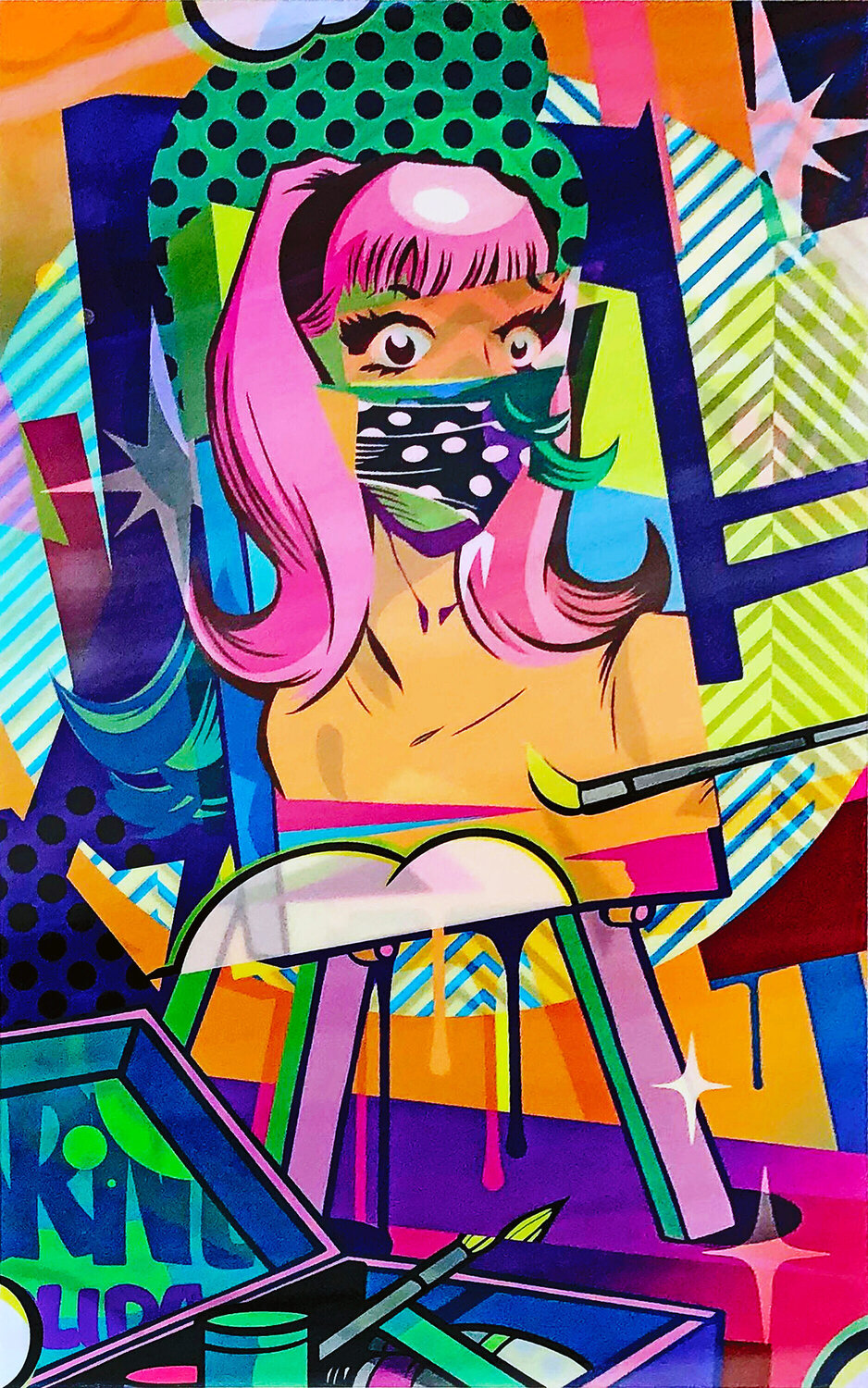 Easel (lenticular print) POSE Stampa in vendita