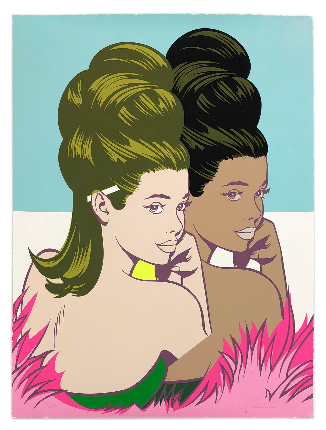 Betty (C), large hand signed screen print POSE Afdruk te koop