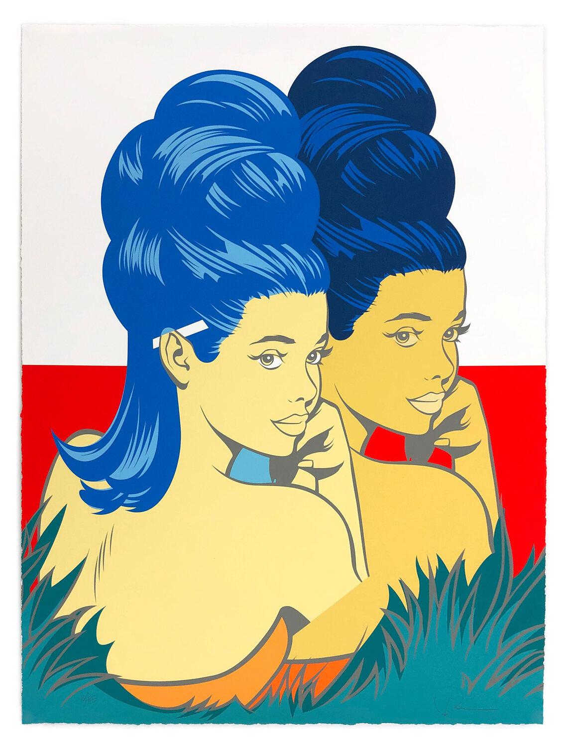 Betty (A), large hand signed screen print POSE Stampa in vendita