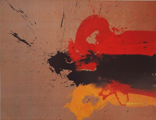 Abstraction Jaune et Rouge by Markus Prachensky, Print for Sale on Singulart