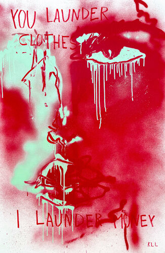 I launder money par Kamile Lukrecija Lukosiute, Peinture en vente sur Singulart