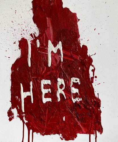 I'M HERE par Kamile Lukrecija Lukosiute, Peinture en vente sur Singulart
