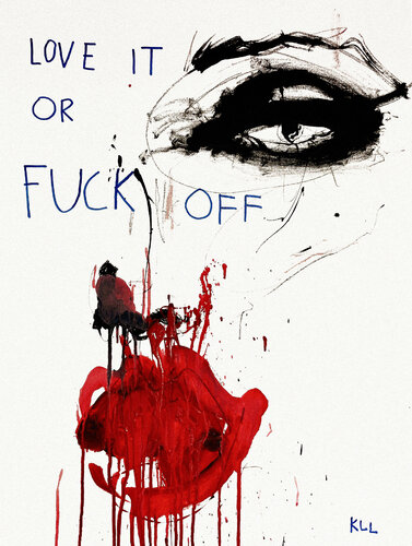 fuck off par Kamile Lukrecija Lukosiute, Peinture en vente sur Singulart