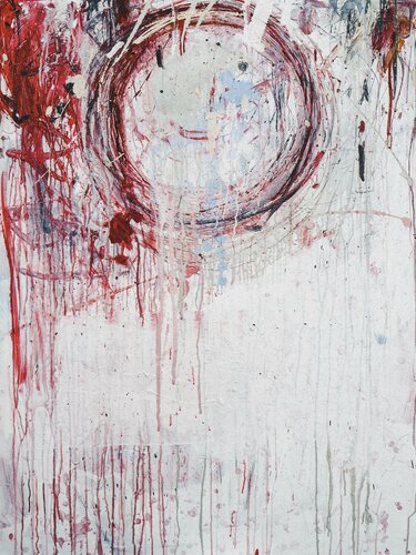 White Tetragon di Kamile Lukrecija Lukosiute, Pittura in vendita su Singulart