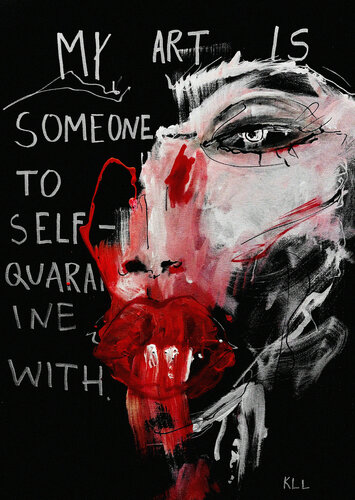 self-quarantine par Kamile Lukrecija Lukosiute, Peinture en vente sur Singulart