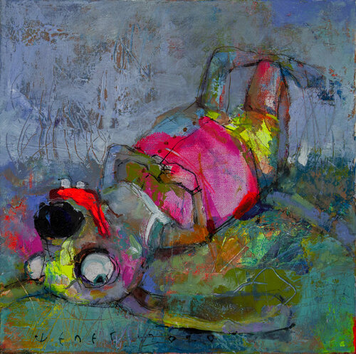 ARTdoggy" Midday rest di Viktor Sheleg, Pittura in vendita su Singulart