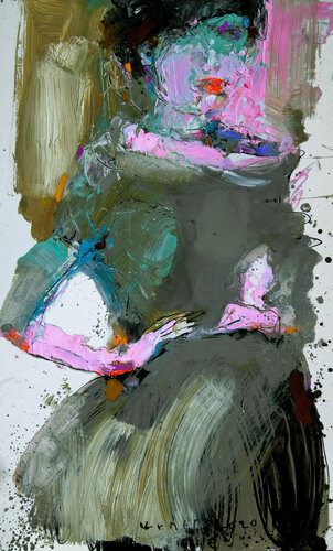 Girl with a small waist von Viktor Sheleg, Werk auf Papier kaufen auf Singulart