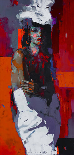 Gothic Girl by Viktor Sheleg, 油畫 for Sale on Singulart