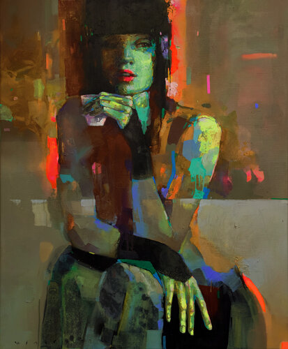 Coffee time di Viktor Sheleg, Pittura in vendita su Singulart