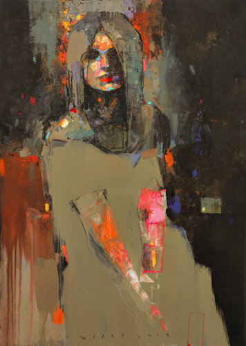 Night Flower by Viktor Sheleg, 油畫 for Sale on Singulart