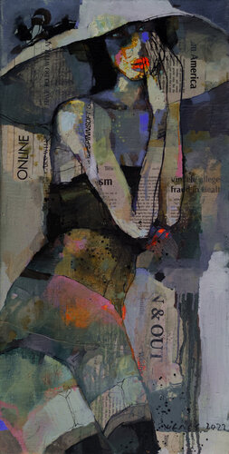 LADY ONLINE van Viktor Sheleg, Schilderij te koop op Singulart