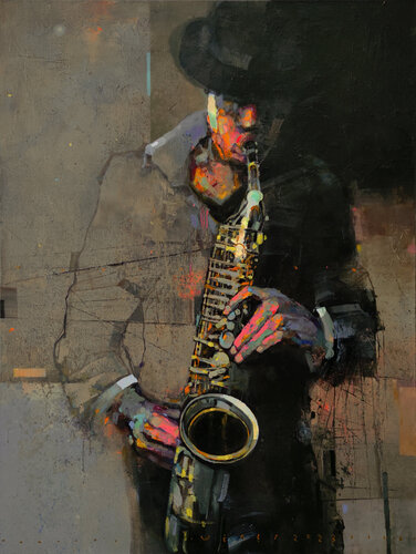 SOLO PERFORMANCE van Viktor Sheleg, Schilderij te koop op Singulart