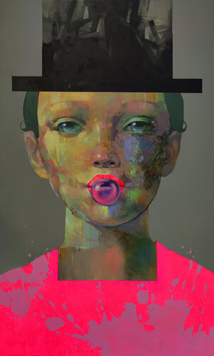 BABE "BUBBLE GUM" di Viktor Sheleg, Pittura in vendita su Singulart