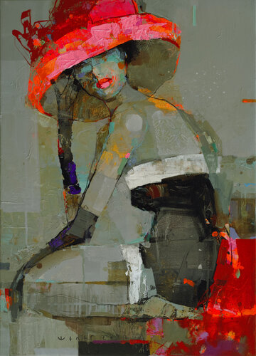 FAVORITE HAT van Viktor Sheleg, Schilderij te koop op Singulart