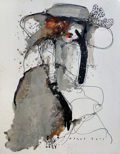 Lady X by Viktor Sheleg, 紙面作品 for Sale on Singulart