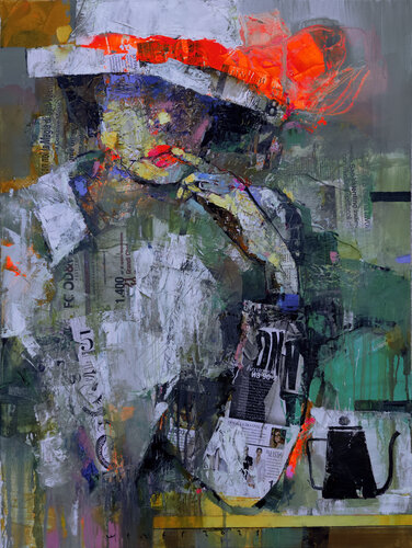 Coffee break di Viktor Sheleg, Pittura in vendita su Singulart