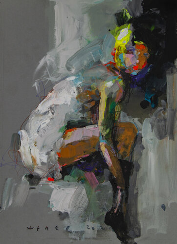 Getting Ready For Party di Viktor Sheleg, Pittura in vendita su Singulart