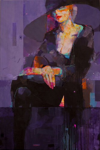 Mirage Purple di Viktor Sheleg, Pittura in vendita su Singulart