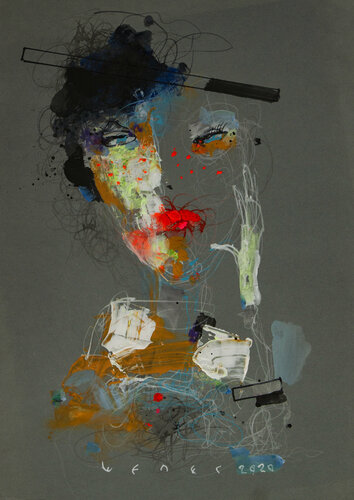 Freckles beauty di Viktor Sheleg, Opera su carta in vendita su Singulart