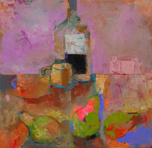 Three pears di Viktor Sheleg, Pittura in vendita su Singulart