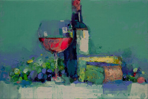 Blue cheese di Viktor Sheleg, Pittura in vendita su Singulart