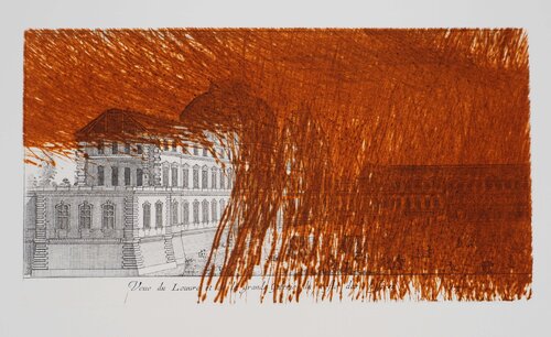 Paris, Louvre en orange by Arnulf Rainer, Print for Sale on Singulart