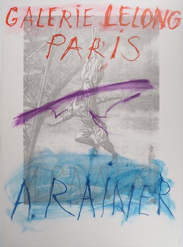 Tour Eiffel et composition informelle by Arnulf Rainer, Print for Sale on Singulart