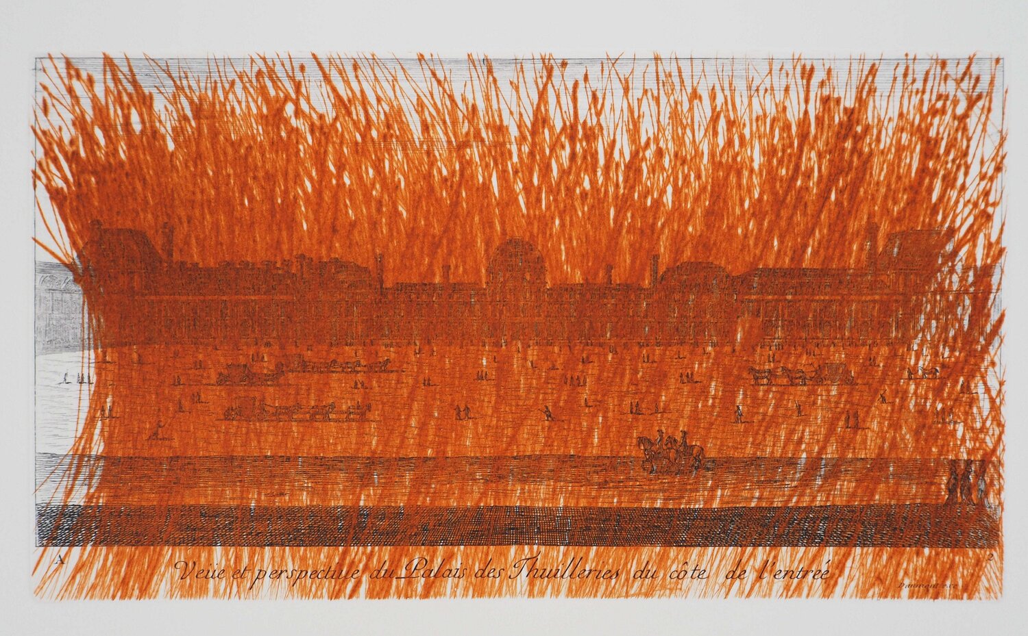 Paris, Louvre et Jardin des Tuileries Arnulf Rainer Druck zu verkaufen