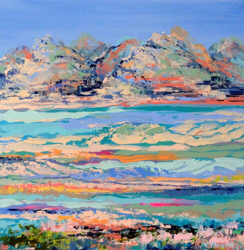 Flowers on Antarctica van Inelouise Mourick, Schilderij te koop op Singulart